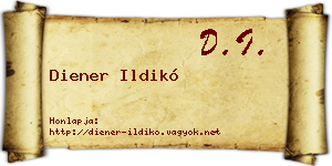 Diener Ildikó névjegykártya