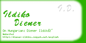 ildiko diener business card